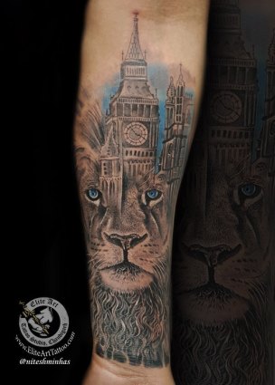 Full-Custom-lion-tattoo-design-artist