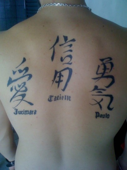 Japanese kanji tattoo style